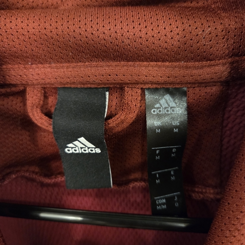 Adidas Men's Maroon Hoodie - Picture 4 of 5